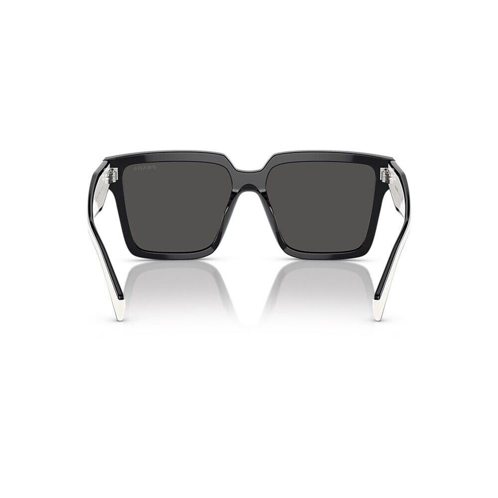 PRADA PR 24ZS 1AB5SO Black White Grey Lens Women Square Sunglasses AUTHENTIC - Picture 5 of 8